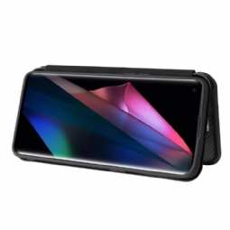 Nahkakotelo Oppo Find X3 Pro Carbon Fiber Leatherette