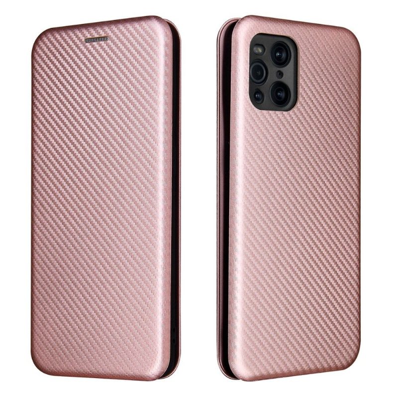 Nahkakotelo Oppo Find X3 Pro Carbon Fiber Leatherette