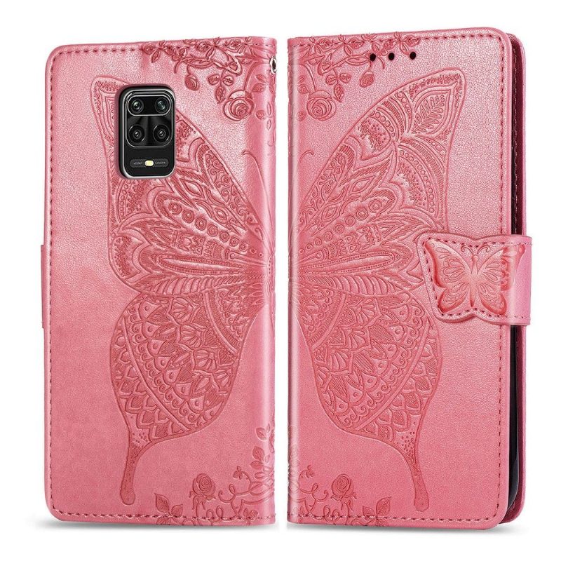 Nahkakotelo Xiaomi Redmi Note 9S / Redmi Note 9 Pro Murtumaton Puhelinkuoret Butterfly Relief