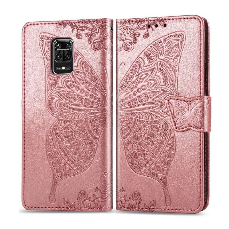 Nahkakotelo Xiaomi Redmi Note 9S / Redmi Note 9 Pro Murtumaton Puhelinkuoret Butterfly Relief