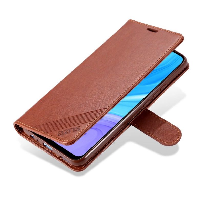 Flip Case Huawei Y6p Hemming Azns Retro-nahkaefekti