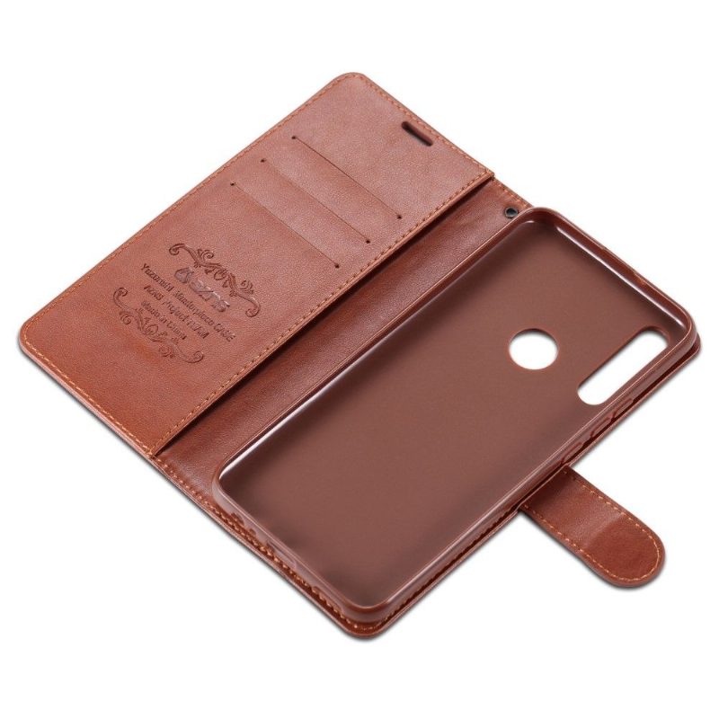 Flip Case Huawei Y6p Hemming Azns Retro-nahkaefekti