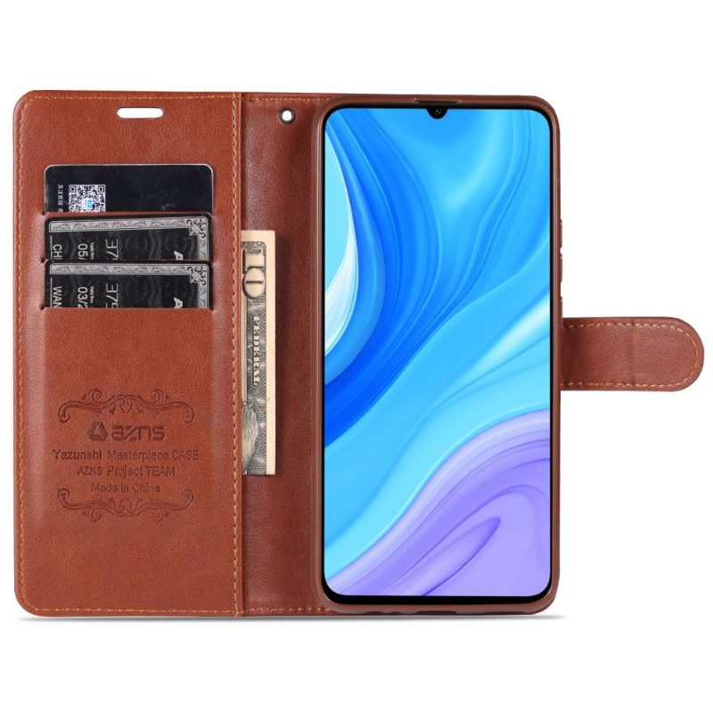 Flip Case Huawei Y6p Hemming Azns Retro-nahkaefekti