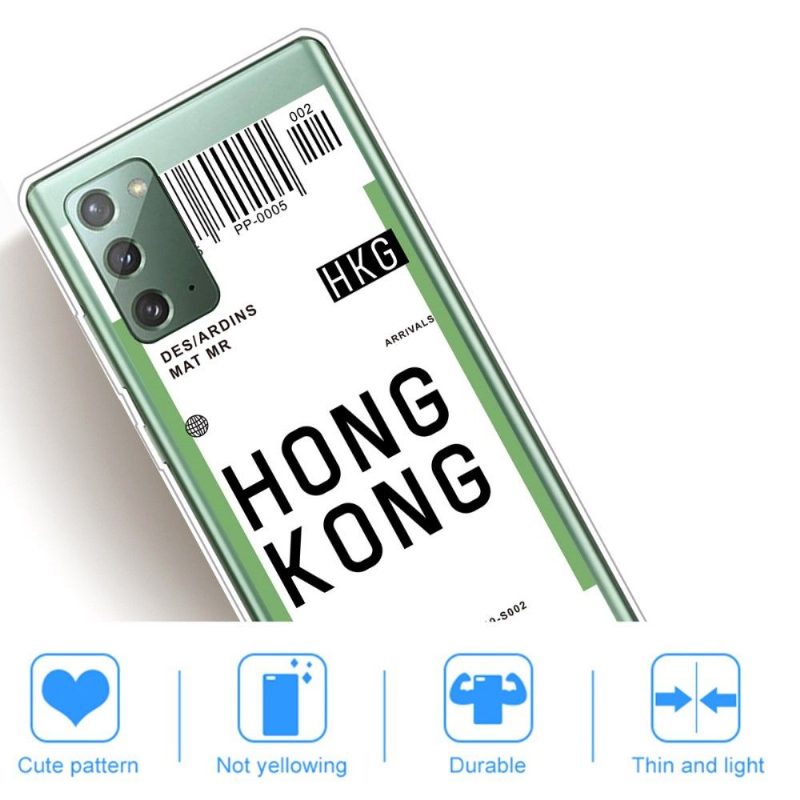 Case Samsung Galaxy Note 20 Boarding Pass 07 Hong Kong