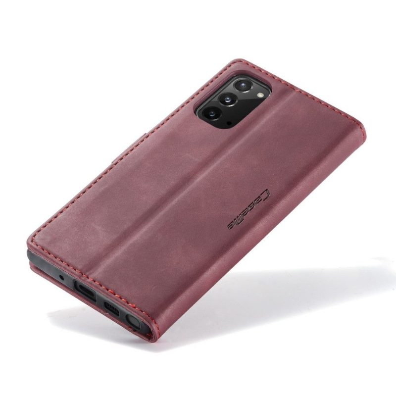 Flip Case Samsung Galaxy Note 20 Hemming Golias Leather Effect - Punaviini