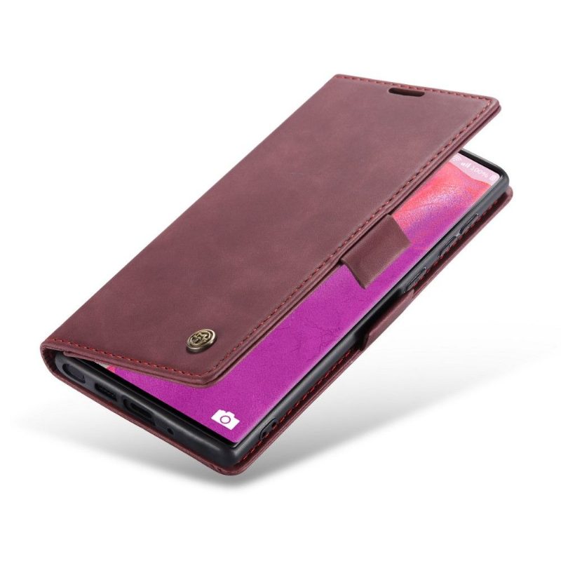 Flip Case Samsung Galaxy Note 20 Hemming Golias Leather Effect - Punaviini