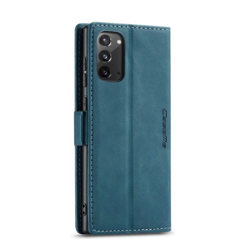 Flip Case Samsung Galaxy Note 20 Hemming Golias Leather Effect - Vihreä