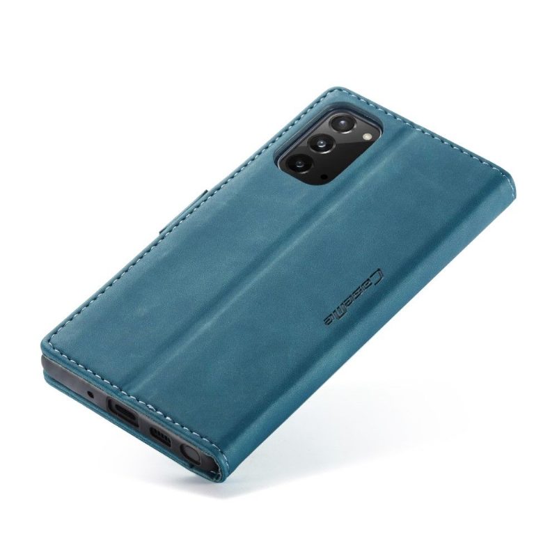 Flip Case Samsung Galaxy Note 20 Hemming Golias Leather Effect - Vihreä