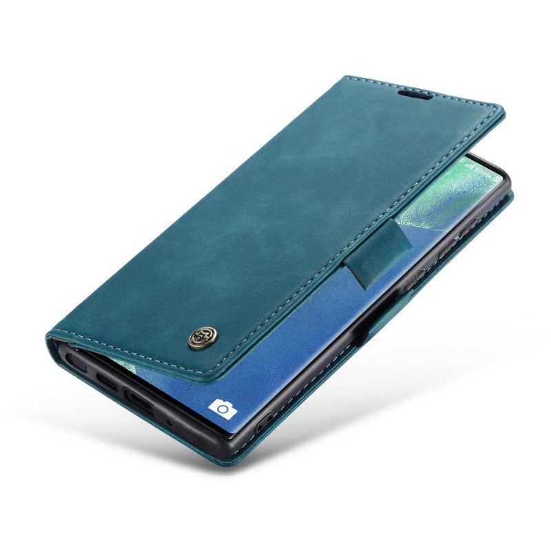 Flip Case Samsung Galaxy Note 20 Hemming Golias Leather Effect - Vihreä