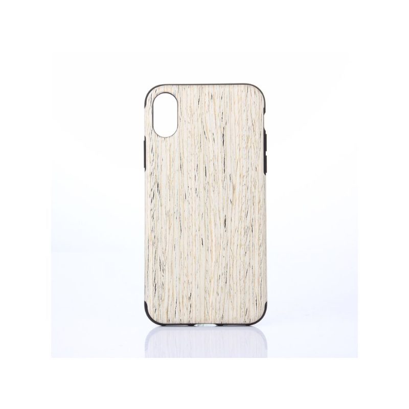 Case iPhone X / XS Premium Wood Effect - Valkoinen