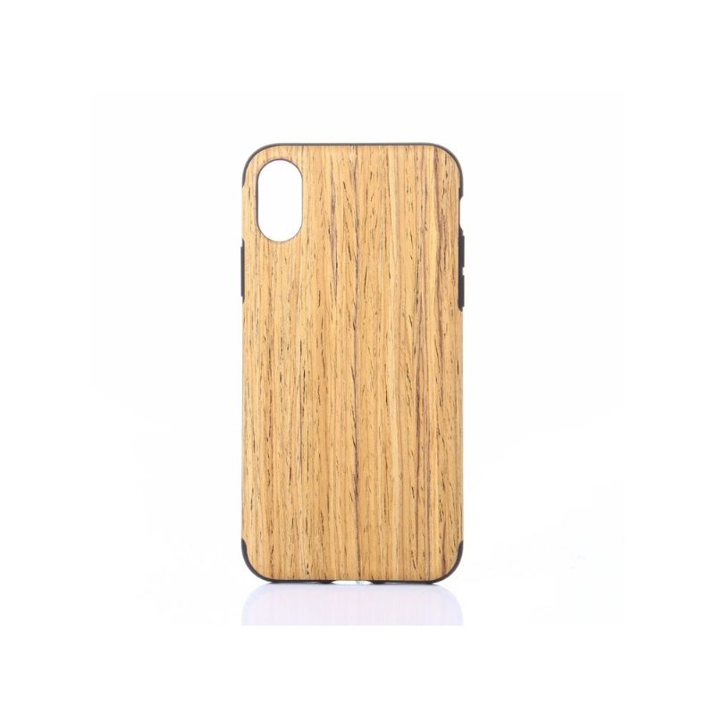 Kuori iPhone X / XS Alkuperäinen Premium Wood Effect - Vaaleanruskea