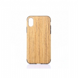 Kuori iPhone X / XS Alkuperäinen Premium Wood Effect - Vaaleanruskea