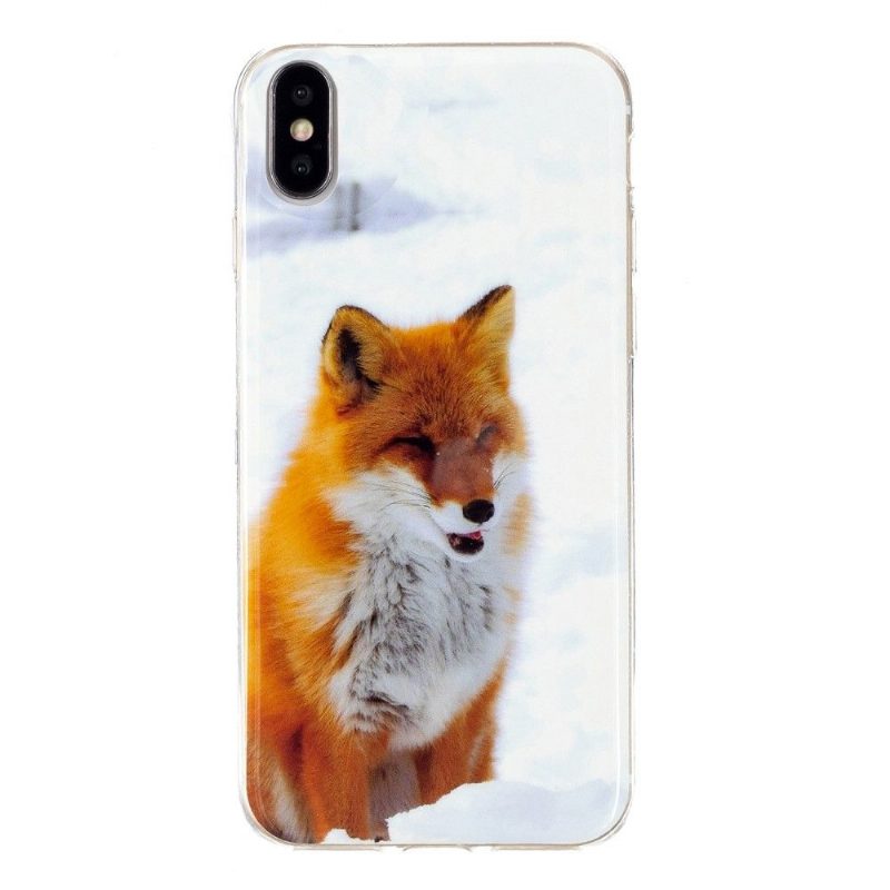 Kuori iPhone X / XS Fluoresoiva Red Fox