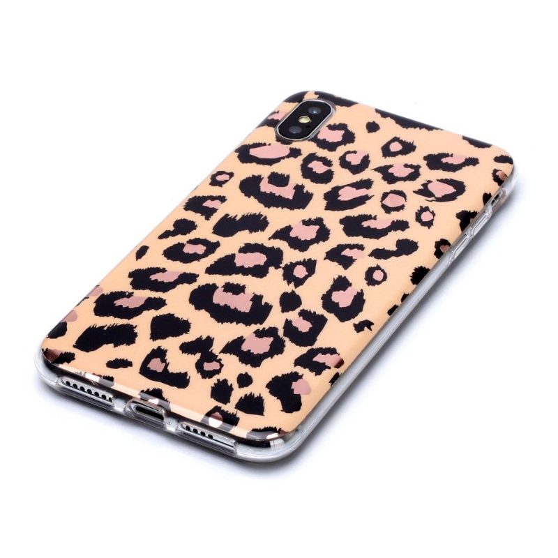 Kuori iPhone X / XS Hemming Leopard-kuvio