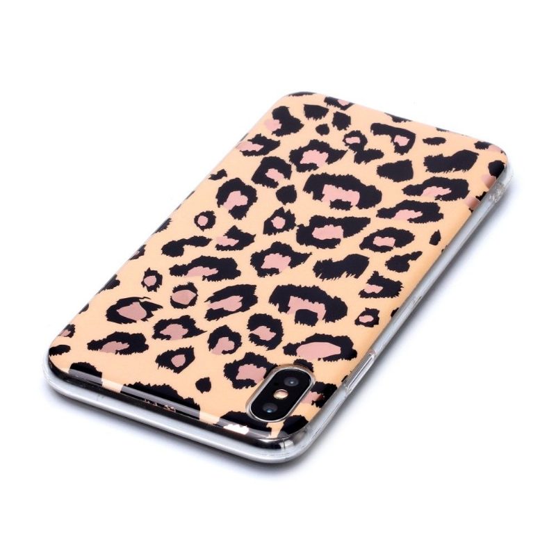 Kuori iPhone X / XS Hemming Leopard-kuvio