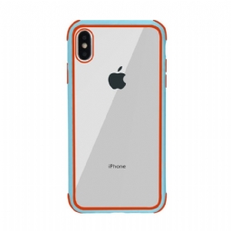 Kuori iPhone X / XS Läpinäkyvä Ääriviiva Värillinen