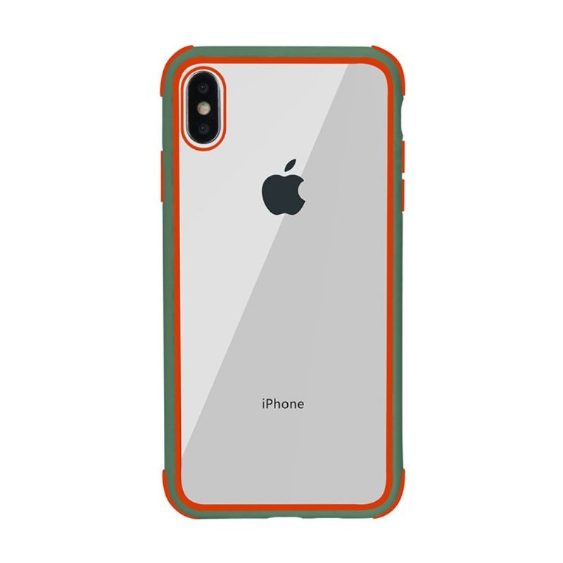 Kuori iPhone X / XS Läpinäkyvä Ääriviiva Värillinen