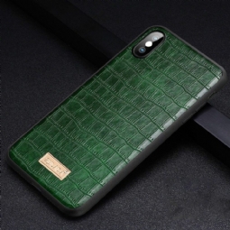 Kuori iPhone X / XS Suojakuori Sulada Croco -nahkaefekti