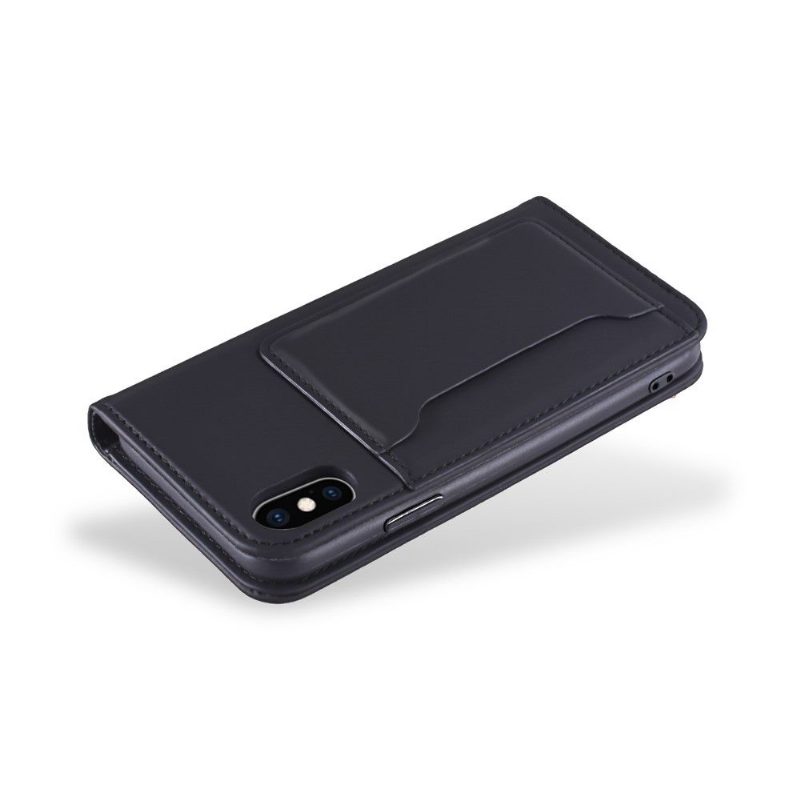 Nahkakuori iPhone X / XS Hemming Kotelot Flip Soft Touch