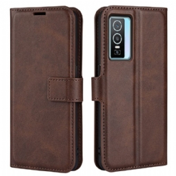 Kotelot Vivo Y76 5G Ohut Extreme Leather -efekti