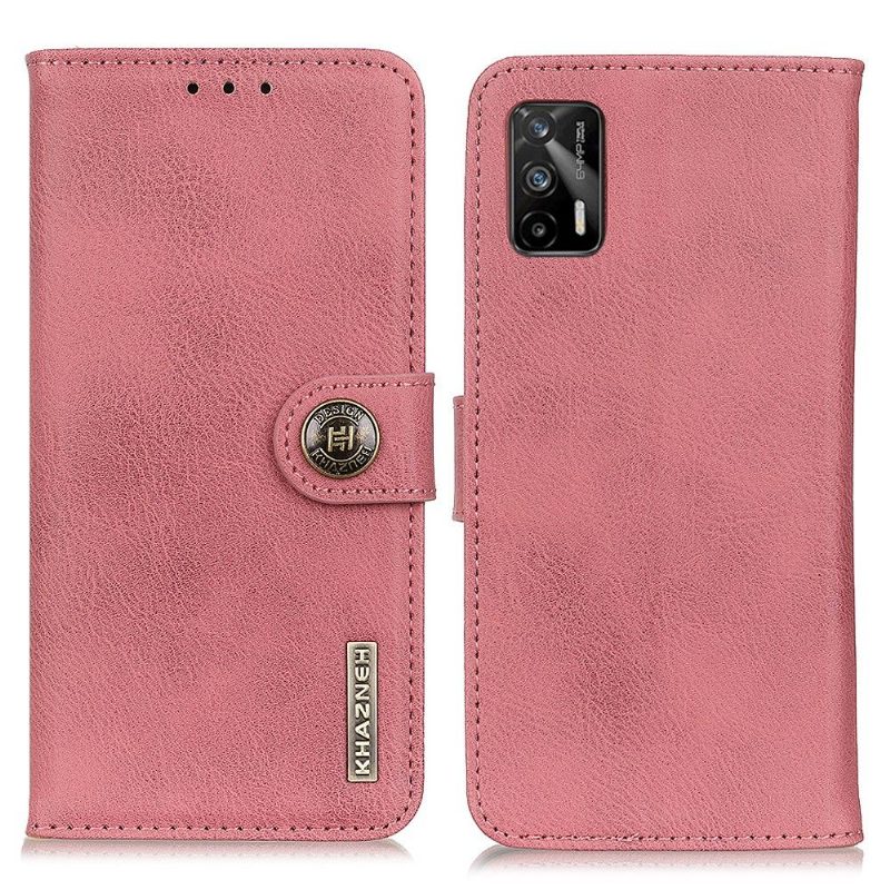 Nahkakotelo Realme GT 5G Khazneh Leather Effect -korttikotelo