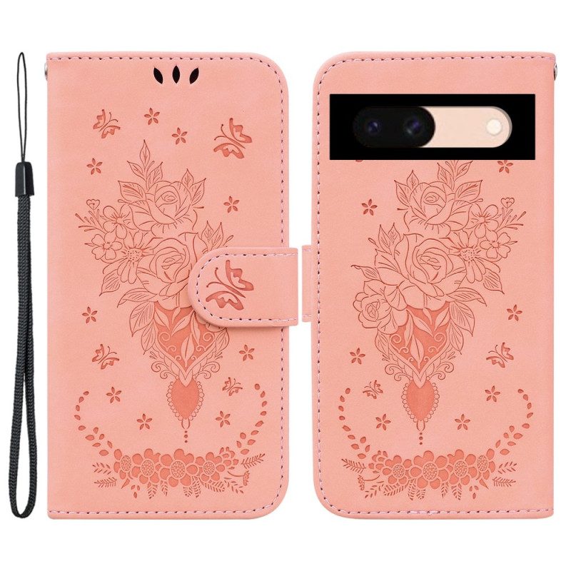 Kotelot Google Pixel 8a Strap Roses Suojakuori