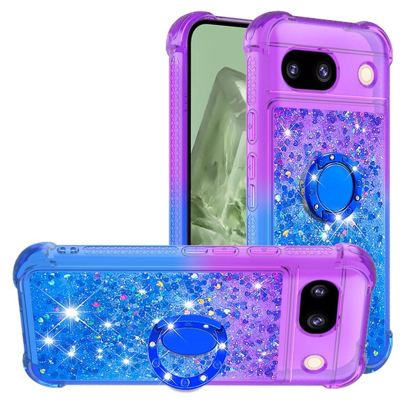 Kuori Google Pixel 8a Glitter Gradient -tukirengas