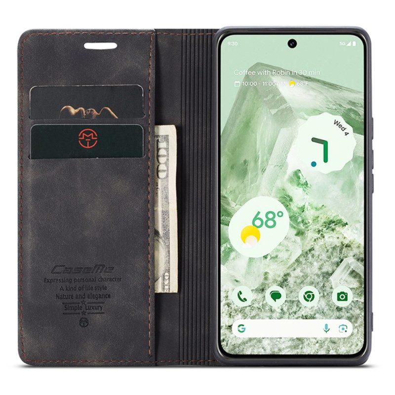 Nahkakotelo Google Pixel 8a Caseme Mokkanahkaefekti