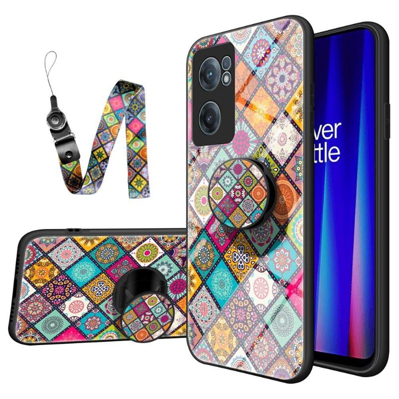 Kuori OnePlus Nord CE 2 5G Kaleidoscope Mandala Jalustalla