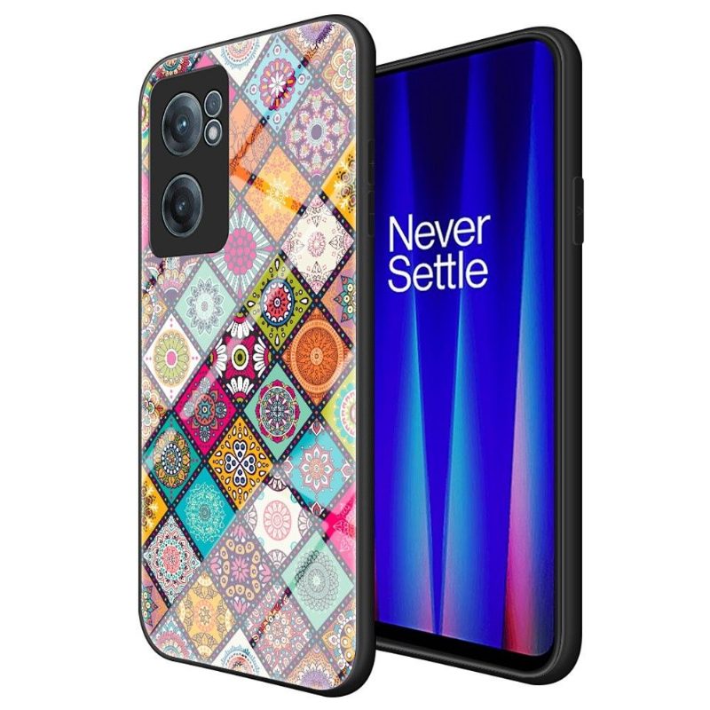 Kuori OnePlus Nord CE 2 5G Kaleidoscope Mandala Jalustalla