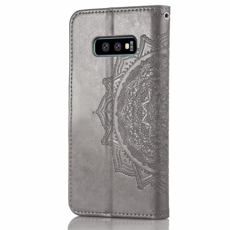 Kotelot Samsung Galaxy S10e Mandala Relief Faux Leather