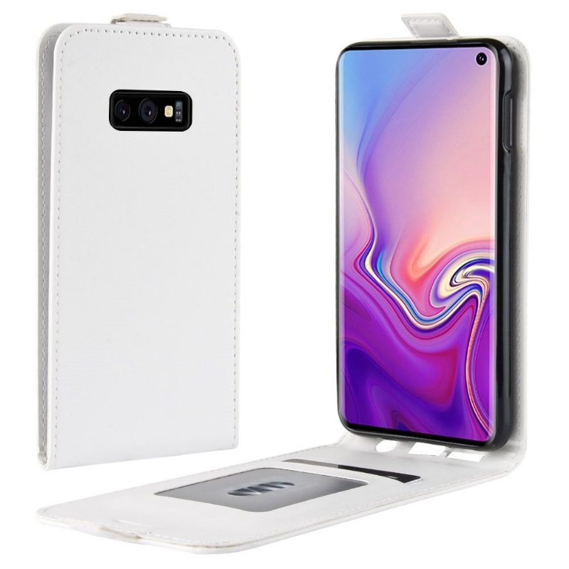 Nahkakuori Samsung Galaxy S10e Murtumaton Puhelinkuoret Kotelot Flip Keinonahka Pystysuora