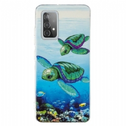 Case Samsung Galaxy A52 5G / A52 4G / A52s 5G Murtumaton Puhelinkuoret Fluoresoivat Kilpikonnat