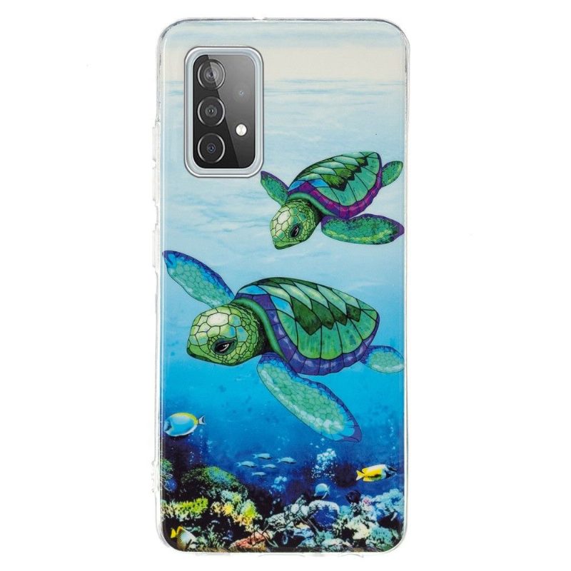 Case Samsung Galaxy A52 5G / A52 4G / A52s 5G Murtumaton Puhelinkuoret Fluoresoivat Kilpikonnat