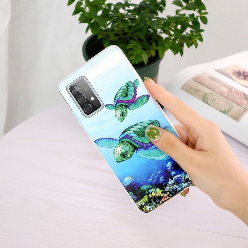 Case Samsung Galaxy A52 5G / A52 4G / A52s 5G Murtumaton Puhelinkuoret Fluoresoivat Kilpikonnat