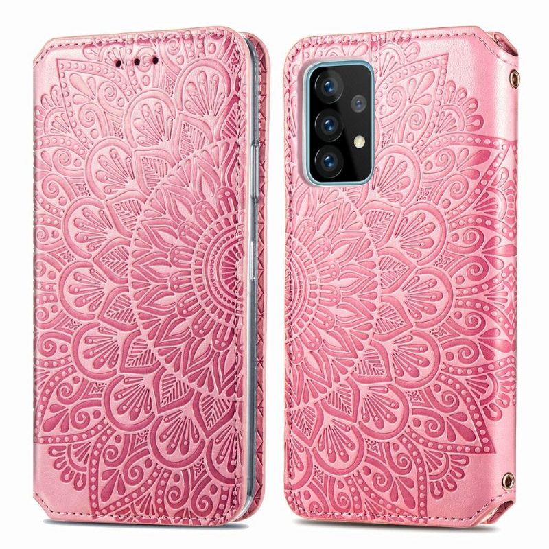 Nahkakotelo Samsung Galaxy A52 5G / A52 4G / A52s 5G Murtumaton Puhelinkuoret Chic Mandala