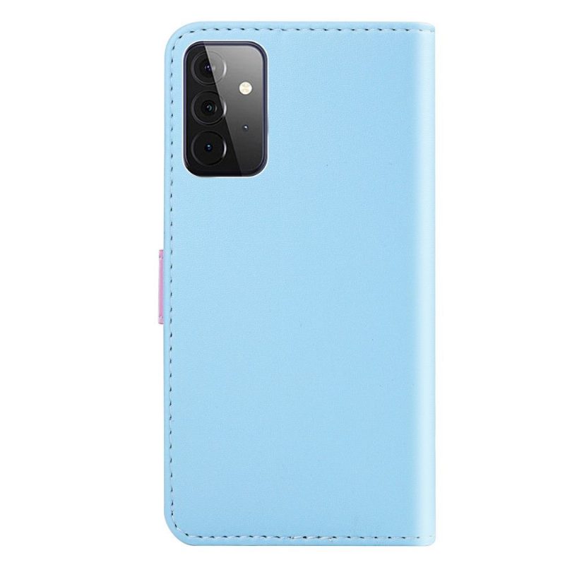 Nahkakotelo Samsung Galaxy A52 5G / A52 4G / A52s 5G Tricolor Faux Leather