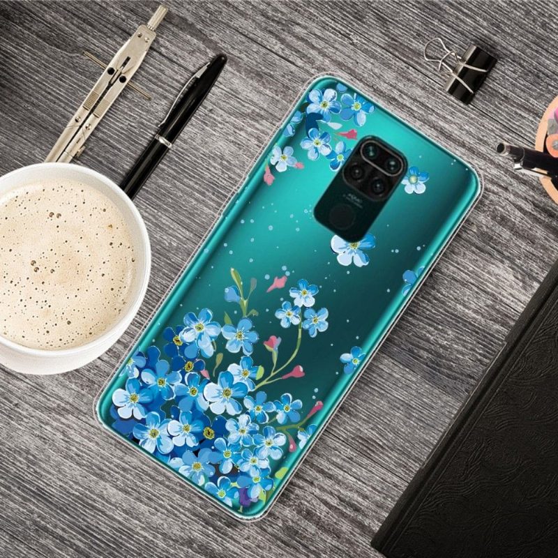 Case Xiaomi Redmi Note 9 Murtumaton Puhelinkuoret Siniset Kukat