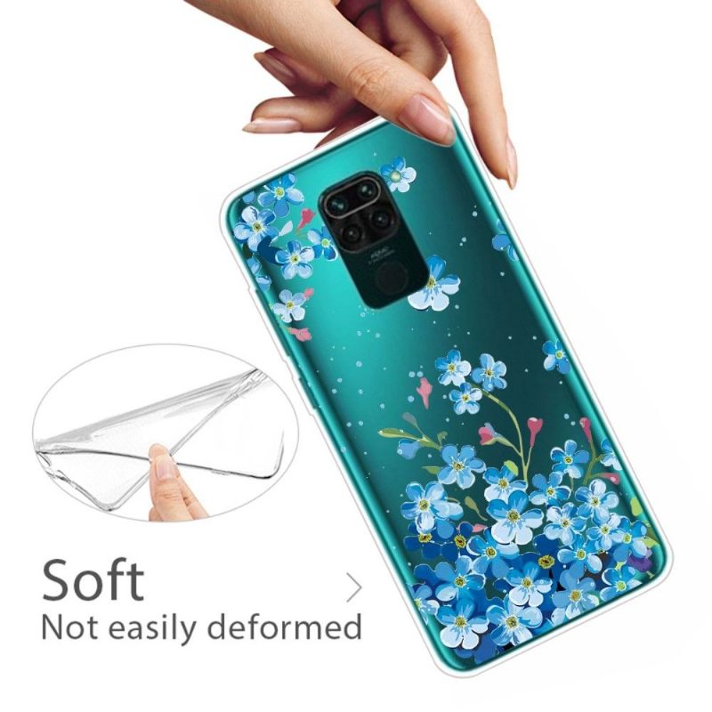 Case Xiaomi Redmi Note 9 Murtumaton Puhelinkuoret Siniset Kukat