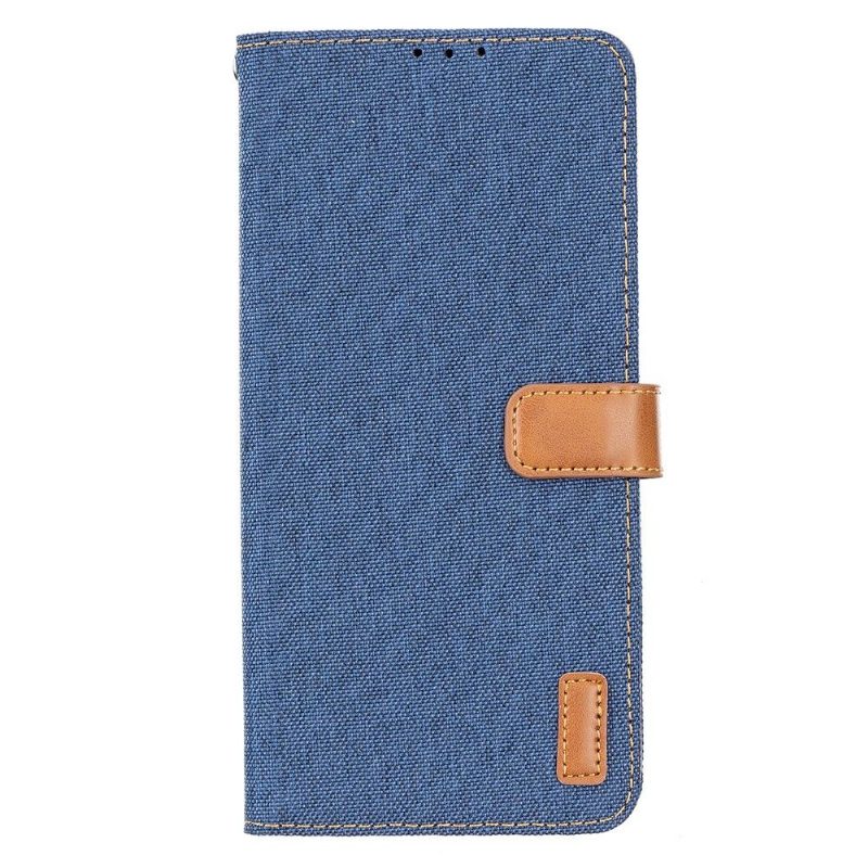 Flip Case Google Pixel 6 Pro Hemming Canvas Effect Oxford