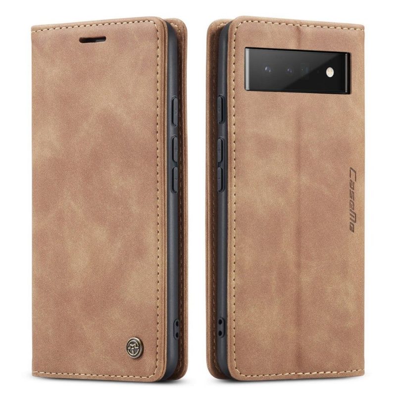 Flip Case Google Pixel 6 Pro Hemming Keinonahka Retro 013 -sarja