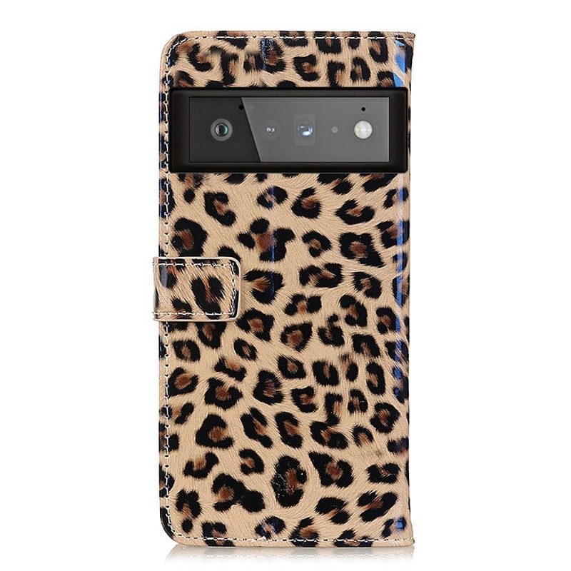 Kotelot Google Pixel 6 Pro Alkuperäinen Faux Leather Leopard Style