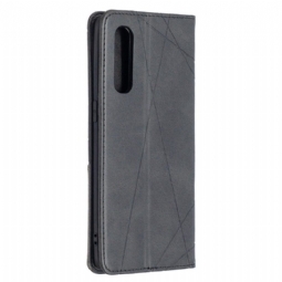 Flip Case Oppo Find X2 Neo Hemming Celinia Style Leather - Musta