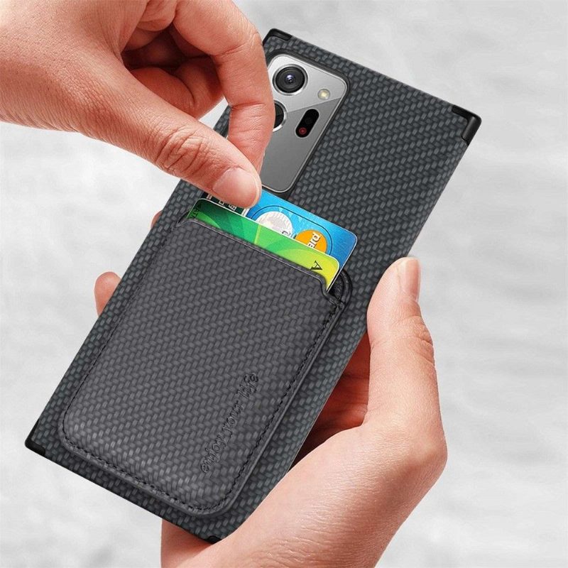 Case Samsung Galaxy Note 20 Ultra Hiilikuitumagneettinen Korttipidike