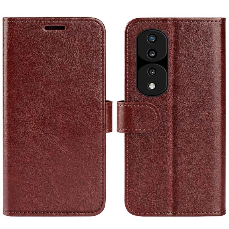 Flip Case Honor 70 Suunnittelija Nahkaefekti