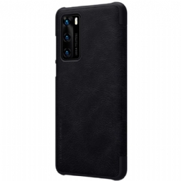 Nahkakotelo Huawei P40 Murtumaton Puhelinkuoret Qin Series Nillkin Faux Leather