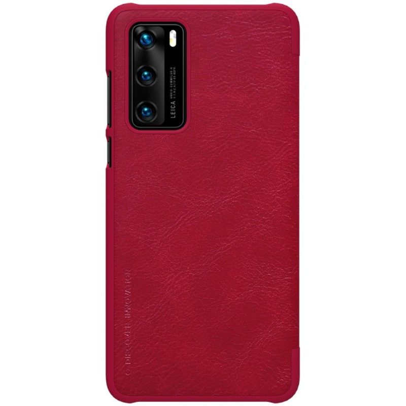 Nahkakotelo Huawei P40 Murtumaton Puhelinkuoret Qin Series Nillkin Faux Leather