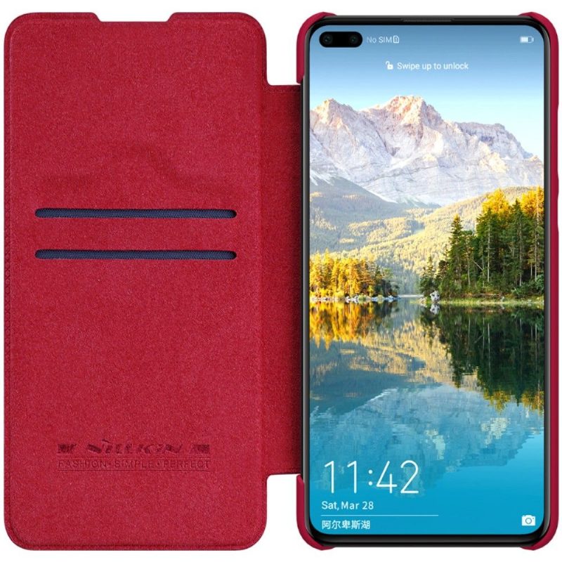 Nahkakotelo Huawei P40 Murtumaton Puhelinkuoret Qin Series Nillkin Faux Leather