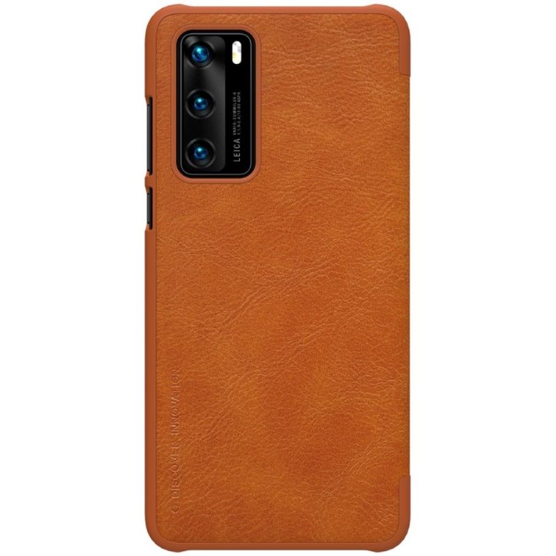 Nahkakotelo Huawei P40 Murtumaton Puhelinkuoret Qin Series Nillkin Faux Leather