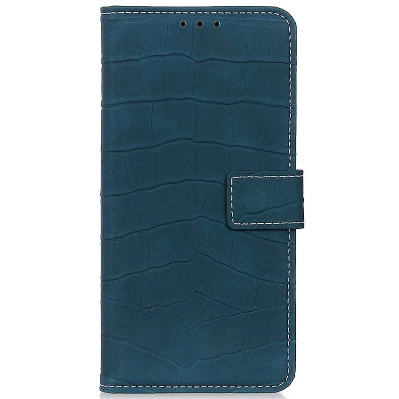 Flip Case Motorola Moto G31 / Moto G41 Hemming Croco Look -ompelu